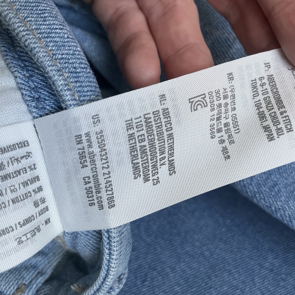 Hollister High Rise Jeans Patchwork Light Blue Women's Sz 9R W29 L27 Frayed Hem - Picture 7 of 15